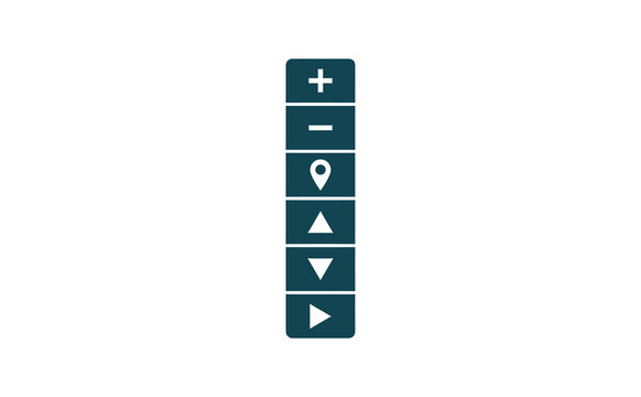 Minimalist vertical navigation bar with white icons on dark teal background