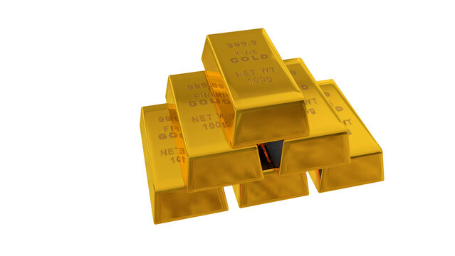 a pile of gold bars