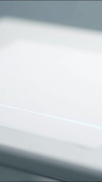 Minimalist white surface background with smooth soft motion video footage for creative design projects