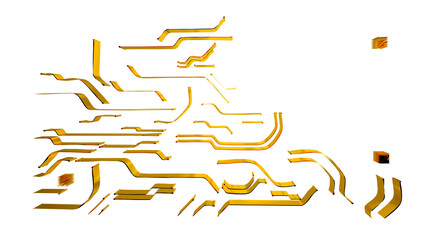 Fototapeta premium Modern Abstract Technology Golden Design Vector Illustration 