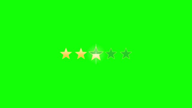 Star Rating Fill Up Animation, Customer Review Concept