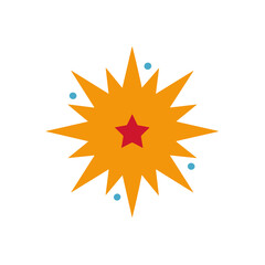 Explosion burst with star and dots © mendai