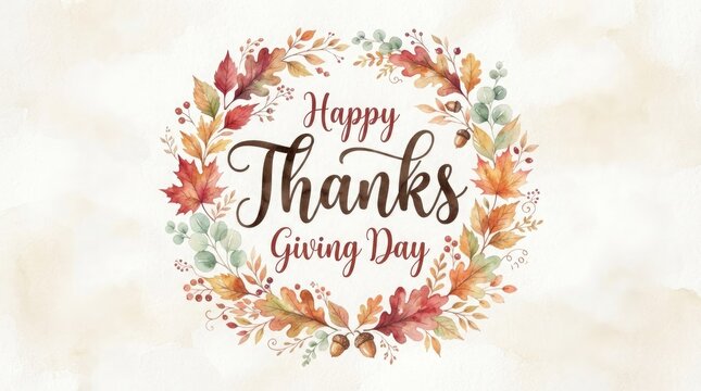 A beautiful floral wreath design celebrating the joy and gratitude of thanksgiving day