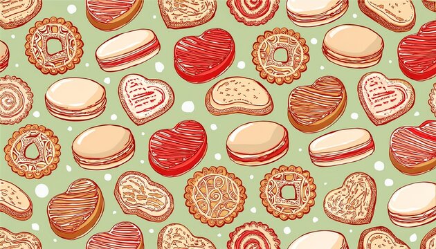 cookies seamless pattern