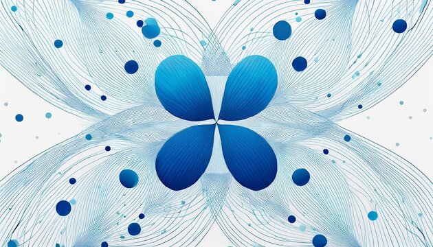 abstract geometric pattern with blue dots on white background