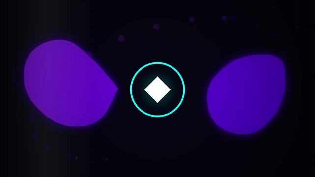 Abstract Purple Geometric Motion Graphic with Buy Now Button
