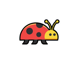 Stylized cartoon ladybug illustration © marfien