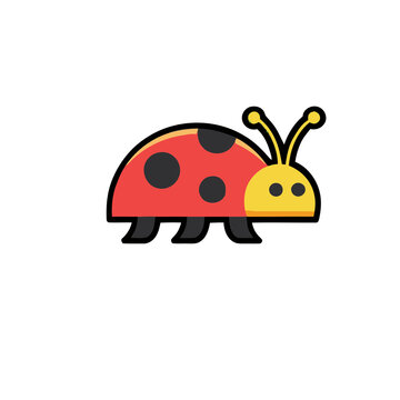 Stylized cartoon ladybug illustration