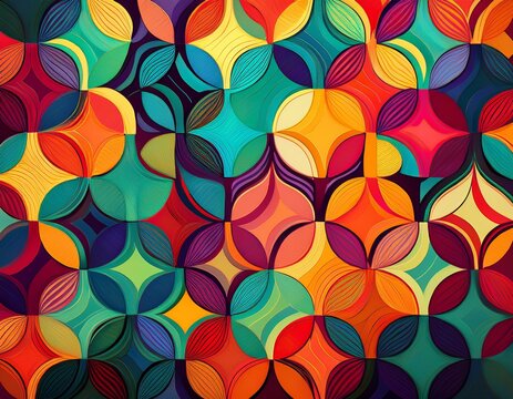vibrant interlocking patterns
