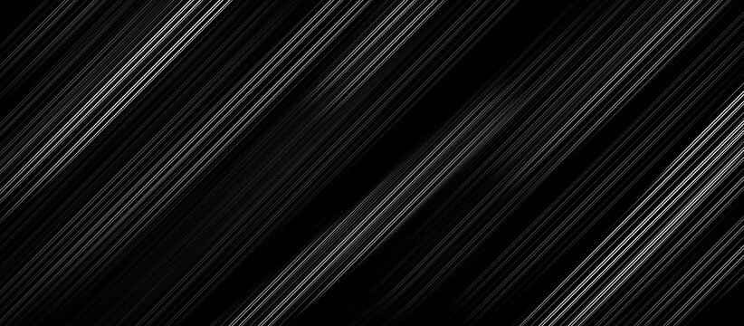 Abstract White Diagonal Lines Black Background