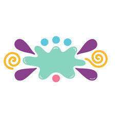 Obraz premium Colorful abstract splash and swirls