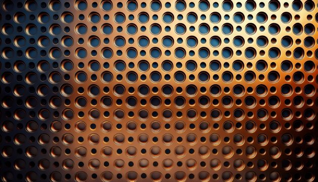 perforated metal panel with circular holes