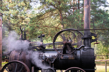Steam engine sawmill, 19th century technology © Maryna Konoplytska