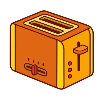 Isometric orange toaster
