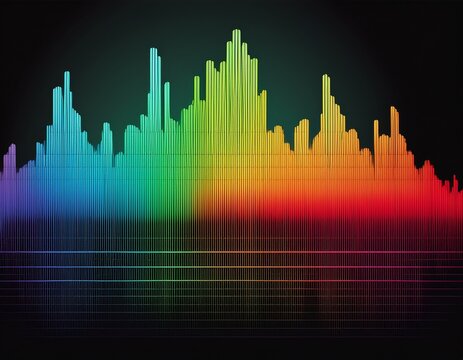rainbow colored equalizer effect