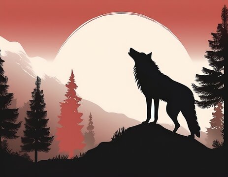 wolf silhouette