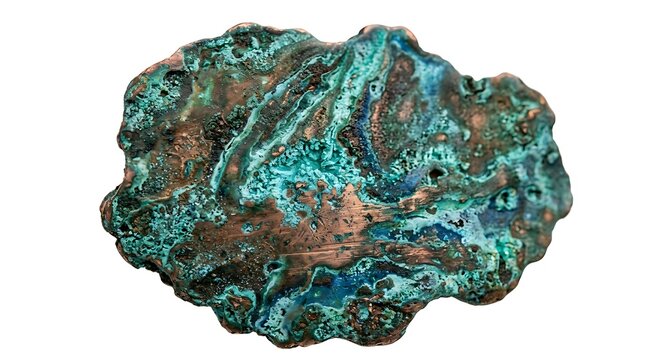 Natural malachite gemstone specimen with vibrant green and dark textured layers showing detailed crystalline mineral structure