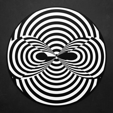 Optical Illusion Concentric Circles | Black and White Eye Pattern