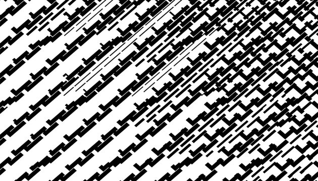 Black and white abstract transition pattern with geometric shape for sporty background and jersey design element. Vector format illustration. Eps10 