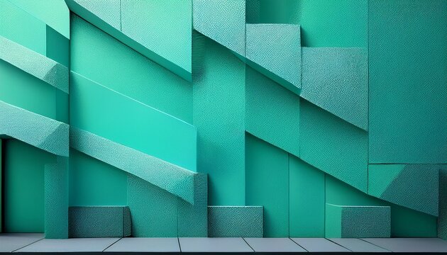 gradient mint green teal urban wall texture modern pattern for wallpaper design creative urban city background for advertising mockups abstract open composition minimal geometric style solid colors