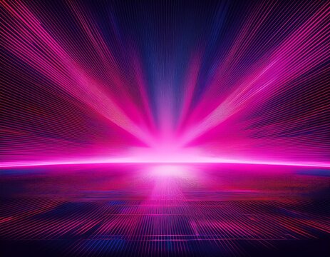 high contrast magenta flare with pixel sorting and heavy scanline distortion over a dark shadowed base pairs with nightclub event flyer and trippy electronic music album cover aesthetic