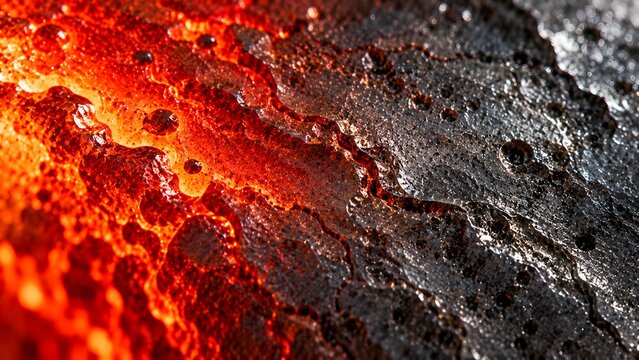 Molten Metal Cooling and Solidifying Surface Macro