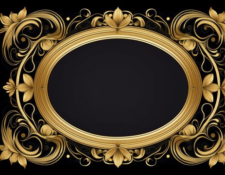 elegant gold border frame