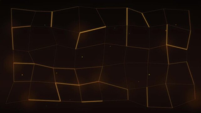 Seamless looping abstract volcanic lava flow background glowing molten orange veins on dark basalt surface