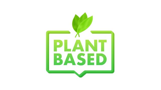 Animated plant based green nutrition label icon