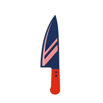 Flat illustration of a kitchen knife