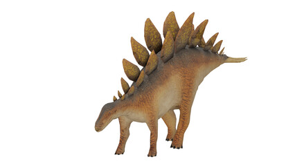 3d rendering of a stegosaurus character in a plain environment © santiago