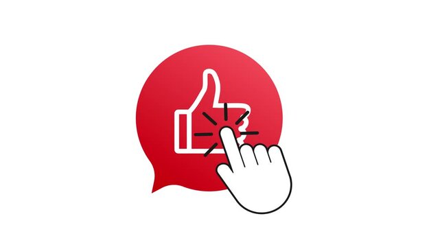 Social media like and love button animation