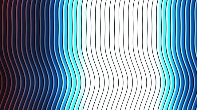 Abstract animated vertical wavy lines with blue and cyan gradient lighting shifting across the ribbed pattern