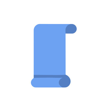 Blue scroll isolated on transparent background