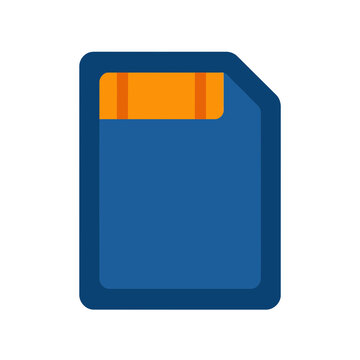 Blue and orange memory card icon