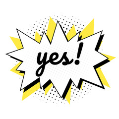 Png yes! word speech bubble comic calligraphy clipart © Rawpixel.com