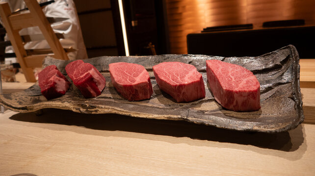 Original Wagyu A5 from Japan. selection of the best Wagyu A5