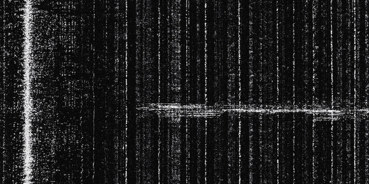 Abstract black and white digital noise texture with vertical light lines
