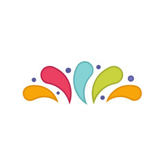 Obraz premium Colorful abstract decorative element with dots