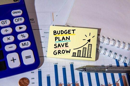 Budget Plan Save and Grow Financial Planning Concept.