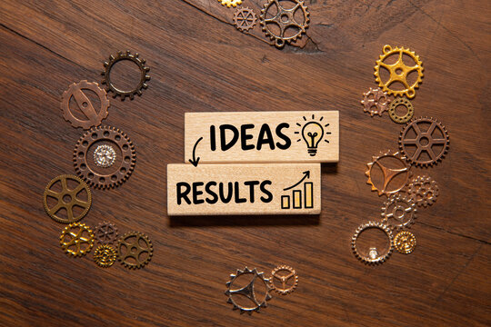 Ideas to Results Business Innovation and Growth Concept.