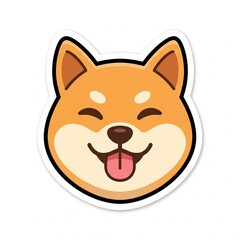 Fototapeta premium Sticker Smiling Dog by KR