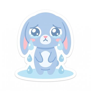 Sticker Sad Rabbit by kR