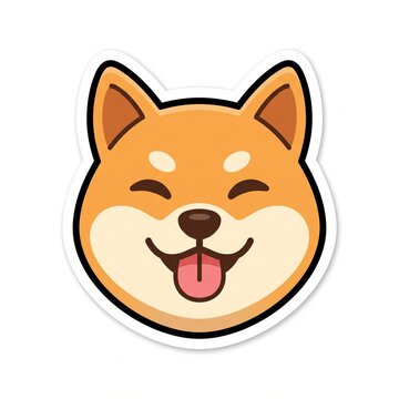 Sticker Smiling Dog by KR