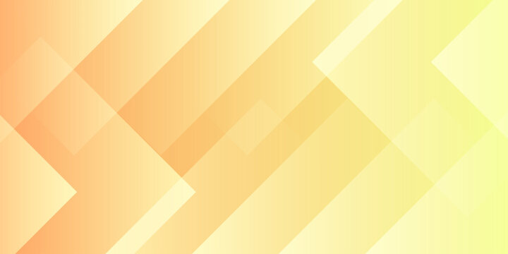 Abstract yellow and orange diagonal stripes background design with geometric shapes and soft light gradient effect