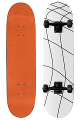 Orange skateboard png sticker, transparent background © Rawpixel.com