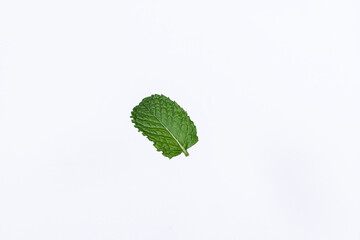 Mint leaves isolated on white background for herbal medicine and tea ingredient. Organic Mint leaves peppermint isolated on white background for traditional herbal remedy © Semoga