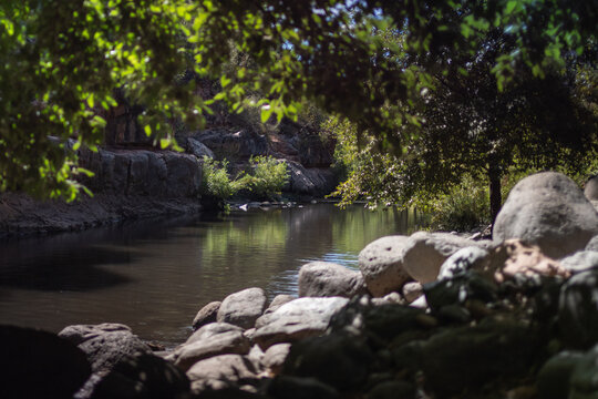 Flowing River at Grsshoper Point, Oak Creek Canyon, AZ