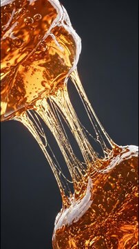 Stretching Viscous Gummy Polymer Gel with Subsurface Scattering
