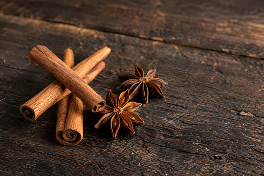 Cinnamon sticks with star anise